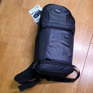 Compact Black Sling Backpack
